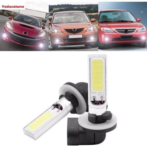 2x High Power 10W White 6000K 881 862 893 H27W 2 COB LED DRL Fog Driving Light Lamp Bulb For Buick Cadillac Chevrolet Jeep