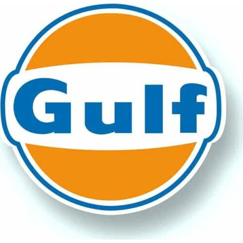 Personality Gulf Logo Car Stickers Motorcycle Decals Waterproof Sunscreen PVC 13cm X 12cm