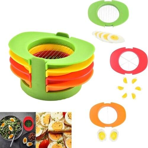 Multifunctional Egg Slicer Hard Boiled Egg Slicers with Stainless Steel Cutting Wires Egg Slicer Cutter