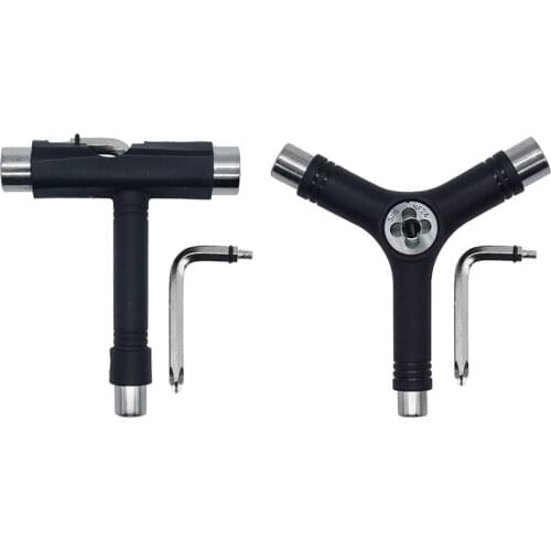 Multi-Function 4Color Skating Skateboard Kit T-Sleeve Multi-Function Ratchet Inner Hexagonal Movable L-Shaped Wrench Repair Tool