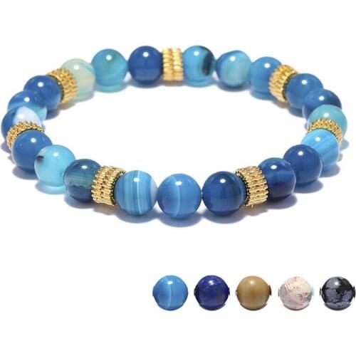 Trendy Pulseras Natural Stone Men Bracelets & Bangles Adjustable Bracelets For Women Jewelry Famous Brand Yoga bracelet homme