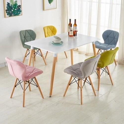 Dining Chairs Modern Simplicity PU Kitchen Wood Back Butterfly Chairs Living Dining Room Chairs for Decoration 의자 Dining Chair