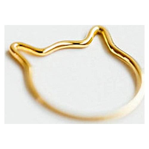 Wholesale 30pcs/lot Cute Kitty Ring Minimalist 3D Line Cat Ear Rings Jewelry For Women Men Kids Gift Jewekry