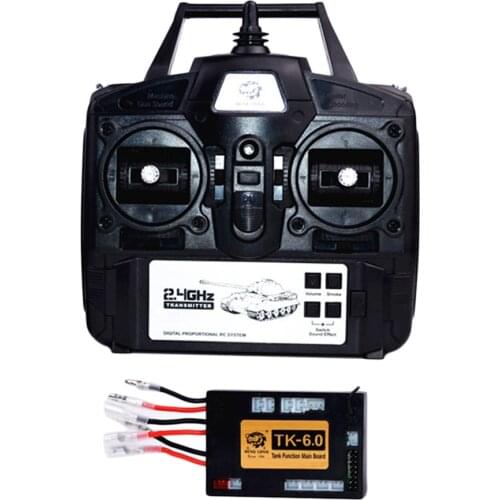 6.0 Version Function Main Board 2.4G Receiver And 2.4G Transmitter Remote Control for 1:16 RC Tank Accs