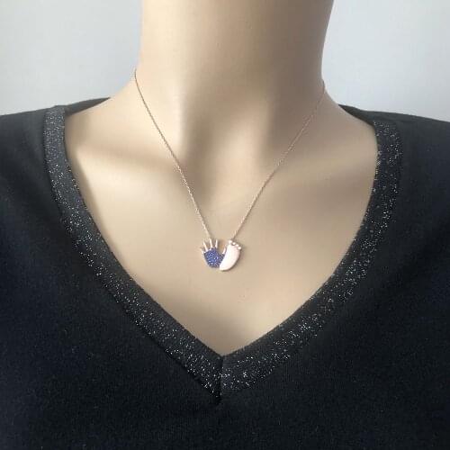 First Step 925 Sterling Silver Necklace Women Girls Gift Jewelry Accessories Fashion Handmade Elegant Chain