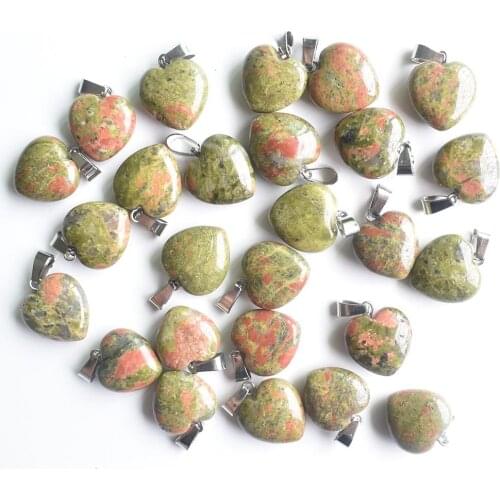 2020 fashion top quality natural flower green heart pendants charm for diy jewelry making 16mm 50pcs/lot Wholesale free shipping