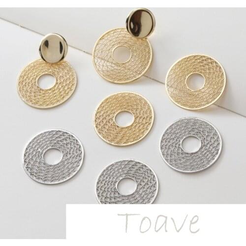 14K gold-covered color-preserving round hollow copper wire diy earrings hand-made material accessories