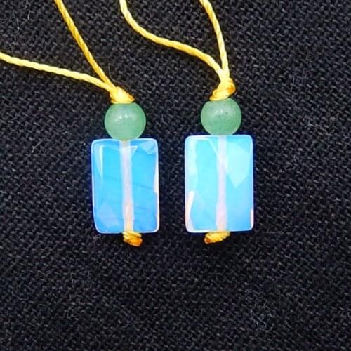 Natural Opalite with Green Aventurine Earrings Stone Pair, stone for earrings making, 10x7x4mm，5x5mm，1.1g