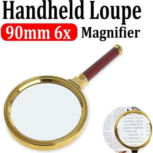 Handheld 90mm 10X Magnifier Magnifying Glass Lens Loupe Reading Jewelry Magnification