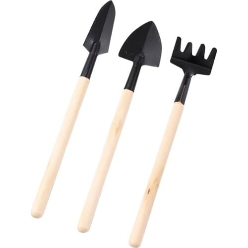 Seedling Plant Mini Cultivating Transplanting Kits Shovel Rake Spade Three-piece Garden Succulent Transplant Mini Garden Tools