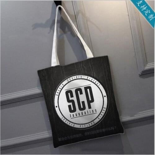 SCP Special Containment Procedures Foundation Canvas Handbag School Bags Cosplay Shoulder Travel Bag Shopping Messenger Bag Prop
