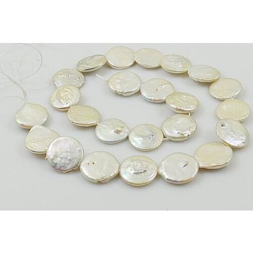 Terisa Coin Pearl Jewelry,White Color Real Pearls Loose Beads,Perfect DIY Handmade Girl Making Jewelry Unique Chirstmas Gift