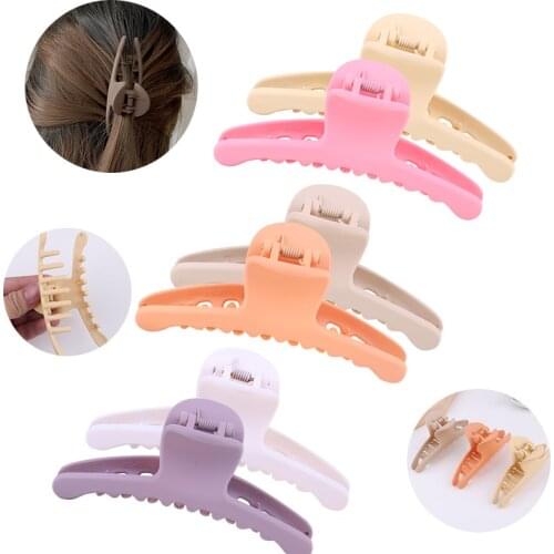 Hair Claw Clip Hair Jaw Clamp Clips 4.3 Inch Nonslip Hair Claw Strong Hold Matte Butterfly Clip Clamp Hair Styling Accessories