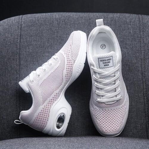 Womens Dancing Shoes Sneakers Woman Jazz Dance Mesh Flat Outdoor Sports Ladies Girls Modern Casual Shoes Female Size 35-40