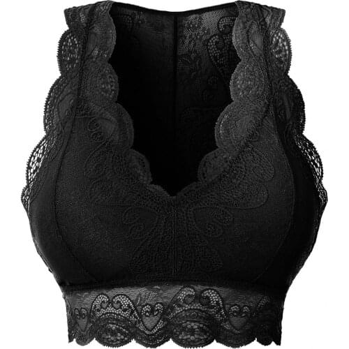 New Women Plus Size Vest Crop Wire Free Bra Lingerie V-neck Sexy Underwear S-3xl Womens Sexy Lingerie Bra Brassiere Bras
