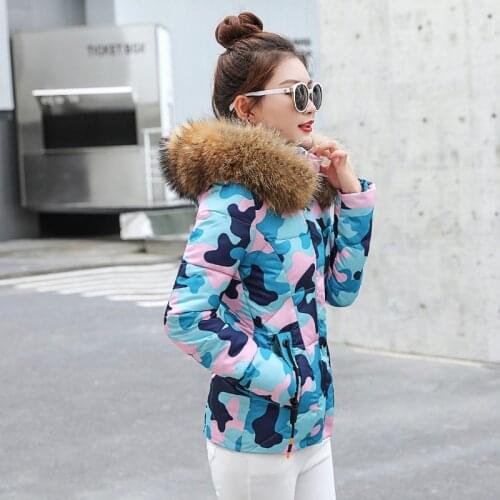 Winter Jacket Women Parkas for Coat Fashion Female Down Jacket With a Hood Large Faux Fur Collar Coat Autumn high quality