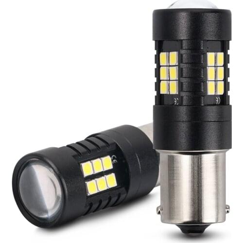 1X Car Led Light Bulb Canbus T25 3157 1156 BA15S 1157 P21/5W BAY15D Auto Parking Lights 3030 21SMD Reversing Lamp White Red 12V