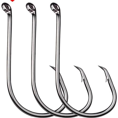 10pcs/lot Barbed High Carbon Fishing Hook 1/0#-5/0# Single Hook Carp Catfish Anzol Peche Japan Fishing Tackle Jig Fishhook