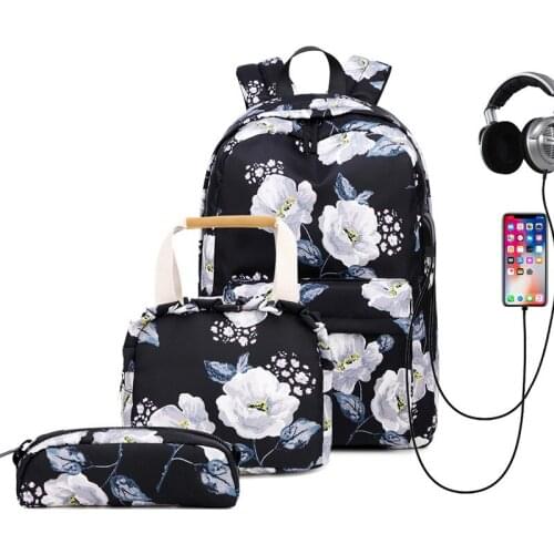 3pcs/set children printing school backpacks child school bags for girls Travel backpack kids school bag mochila escolar