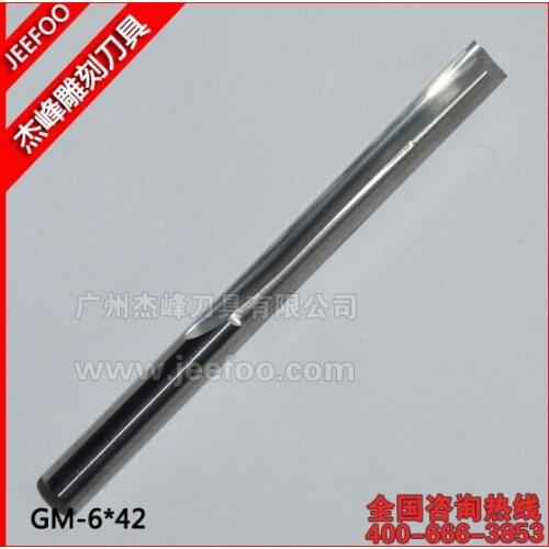 6*42 CNC Solid Carbide Two Straight Flute Bits/CNC Router Bits for MDF Wood Acrylic