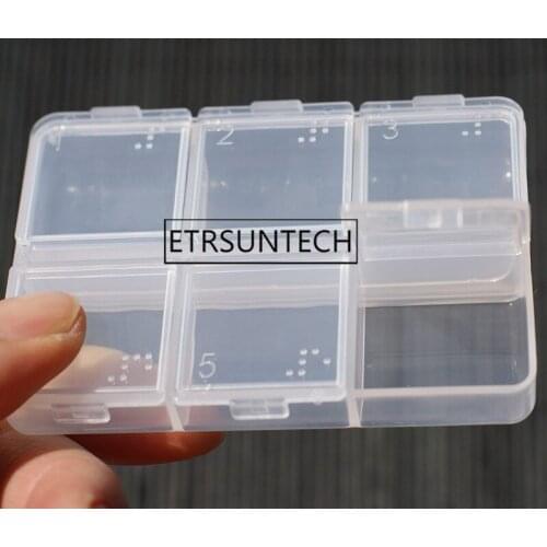 600pcs 6 Days Plastic Pill Box Transparent 6 Cells Pill Holder Medicine Case Storage Organizer Container