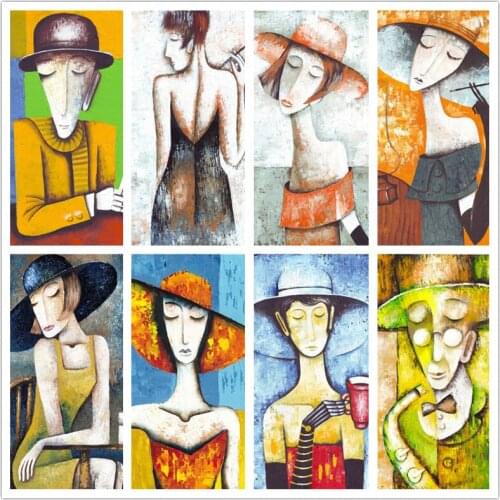 Diy Diamond Painting Abstract Home Decoration Nordic Diamond Embroidery Full Diamond Cartoon Mosaic Poster Bar Bedroom Art Gift