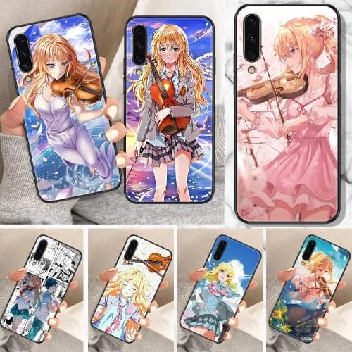 Your Lie in April Anime Phone Case For Samsung Galaxy A 10 12 20E 21S 30 32 40 50 51 52 70 71 72 5 6 7 2016 2018 black silicone