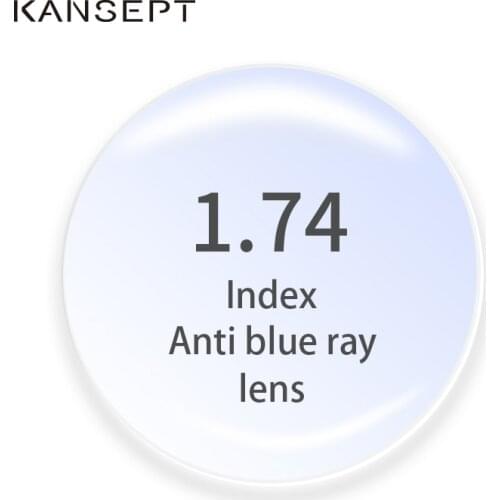 1.74 Index Anti-Blue Ray Prescription Lenses Aspherical Computer Professional Lenses Anti-Radiation Optical Myopia Hyperopia Len