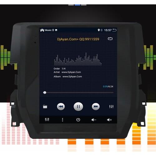 Eunavi 2 Din Android Car Radio Multimedia Player For Honda Civic 2016 Vertical screen Stereo Head Unit 4G Navigation GPS Radio