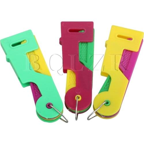 BQLZR 3 Pack Easy Sewing Needle Device Automatic Threader Guide Tool Random