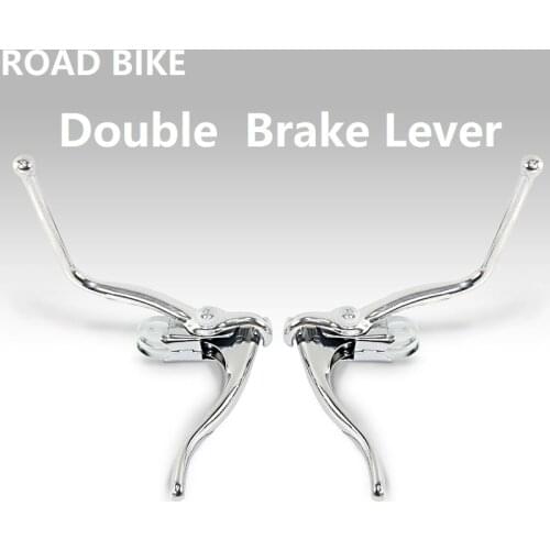 Road Bicycle Double Brake Lever 22.2mm Racing Bike Road Handlebar/Bent Bar Aluminum Alloy Brake Levers Cycling Bicycle Part