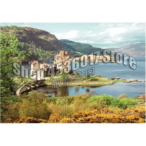 Eilean Donan Castle, Scotland Diamond Painting Cross Stitch Embroidery 5D Diy Diamond Mosaic landscape Full Rhinestones Gift Art