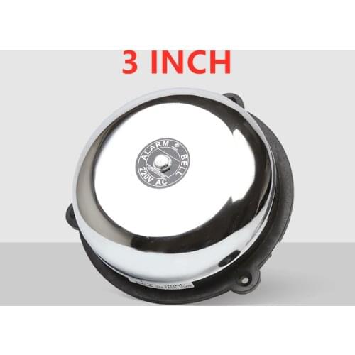 1pcs Tradition electric bell 3 inch 220V 8w 95DB Alarm Bell High Quality Door bell School Factory Bell