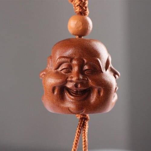 Mahogany Dimensional Sculpture Emotions Doll Keychain Car Key Ring Keychain Amulet Pendant All The Best A Thriving Business Ring