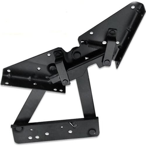 Multifunctional Furniture Hardware Sofa Bed Rocker Arm Hinges Folding Hinge of Bed Box 2pcs