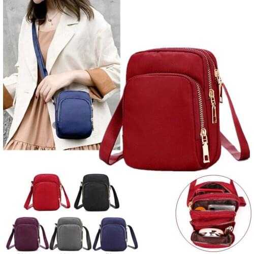 Fashion Women Crossbody Zipper Mobile Phone Shoulder Bag Lady Female Multifunction Handbag Wrist Purse New Hot 2021