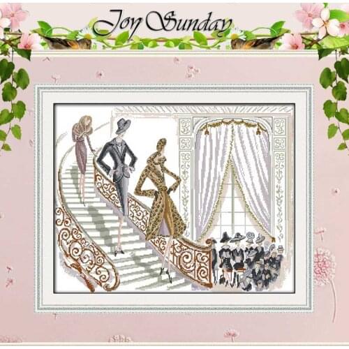 Fashion show Patterns Counted Cross Stitch 11CT 14CT Cross Stitch Set Wholesale Cartoon Cross-stitch Kit Embroidery Needlework