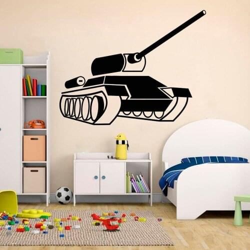 Tank wall stickers boys room ornament sticker home decoration accessories vinyl wall decal for kids bedroom wall decor G602