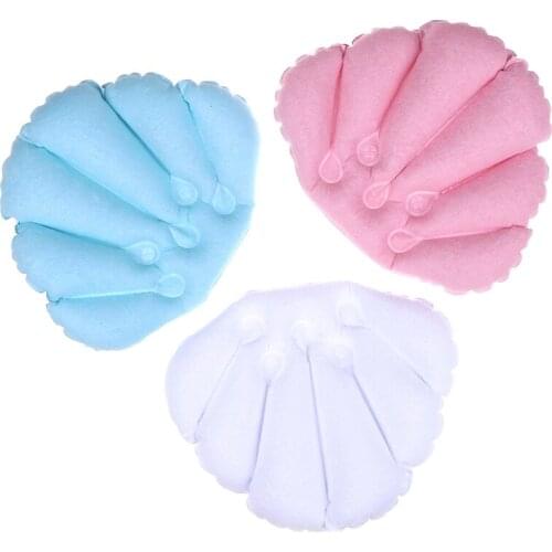 Spa Bath Pillow Luxury Bath Support Pillow Shell Inflatable Pillows Cushion
