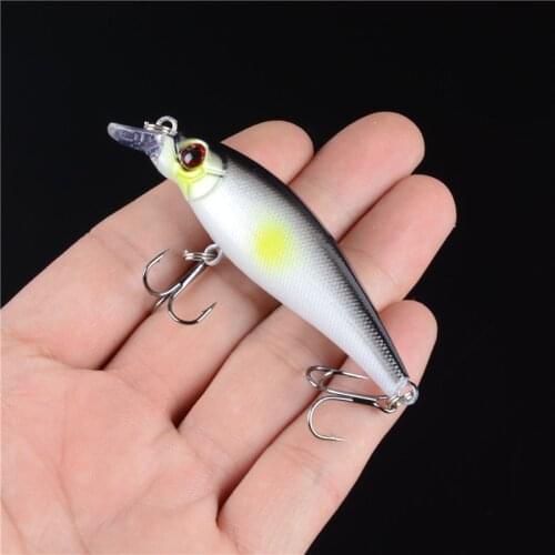 Diving Depth0.5-1.5M Anti-corrosion Fishing Lure Hard Bait Artificial Minnow Wobblers 75mm/6.5g 3D Eyes Plastic Fishing Bait