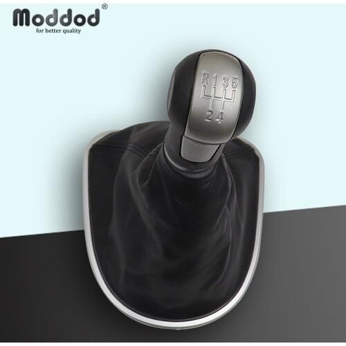 5/6 Speed Gear Shift Knob for Seat Leon II Altea Toledo III With Gaitor Boot Cover Sticker Lever Frame Shifter
