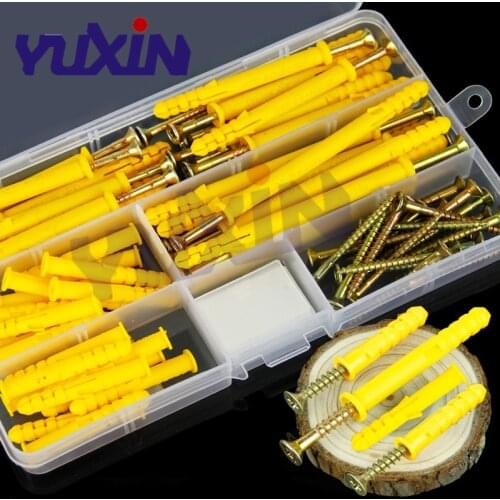 Drywall Self Tapping Screw Set Home Improvement Wood Screw Plastic Expansion Tube Expansion Anchor Wall Plug Screw Tube Set