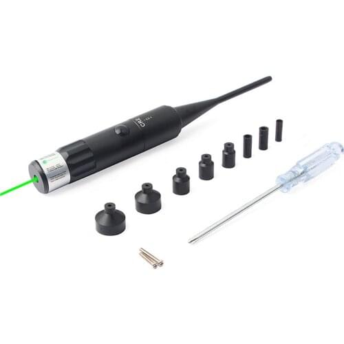 Tactical Hunting Green Red Laser Boresighter Kit for .177 To .50 Caliber Pistol Riflescope Green Red Dot Bore Sighter Collimator