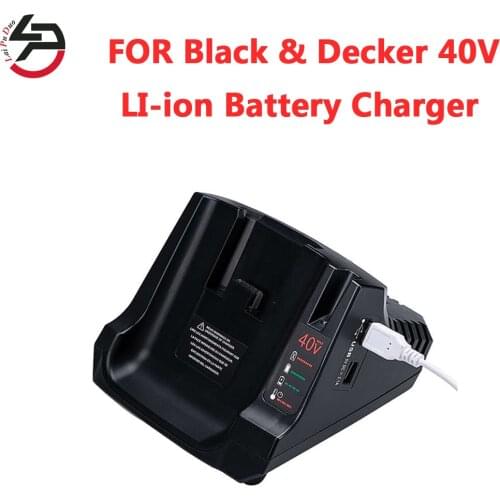 With Double USB For Black & Decker Li-ion battery charger 40V MAX Battery hight quality For Black & Decker 40V battery charger