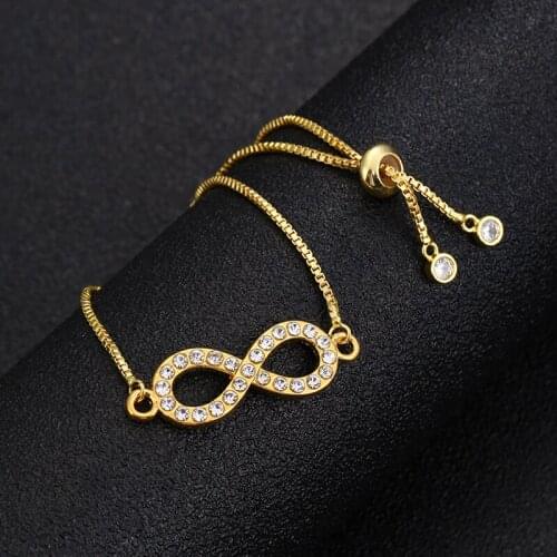 Jewelry Fashion Simple Retro Auspicious Digital Personality 8 Word Bracelet New Womens Bracelet Mens Jewelry Girl Gift