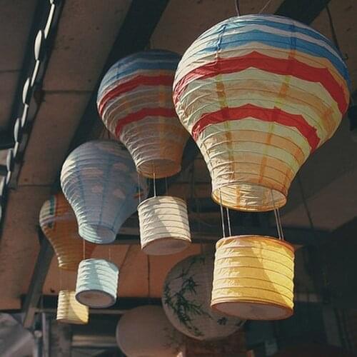 14inch 35cm 1pc Wedding Birthday Decor Hot Air Balloon Paper Lantern Christmas Festival Bar DIY Hanging Air Balloon Lantern