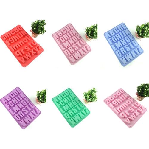 Hot sale 1pc Alphabet concrete Molds Plaster Number Silicon Mold Concrete Capital Letter Mold english letters molds