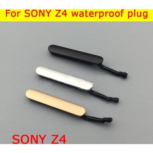 100% New Genuine housing-USB Charging Port Dust Plug cover + Micro SD Port SIM Card Port Slot cover for Sony Xperia Z4 E6553