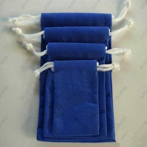 100pcs free shipping mesh drawstring bag jewelry gift bag pouche custom logo for gift handheld computer storage