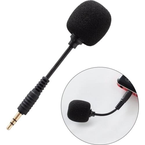 3.5mm 2/3/4 pin Jack Mini Flexible Folding Condenser Microphone Mic for Mobile Phone Loudspeaker Sound Card PC Computer Laptops